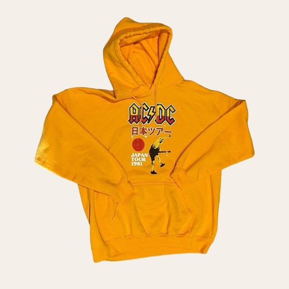 AC/DC Other - AC/DC Japan Tour 1981 Yellow Hoodie NWOT